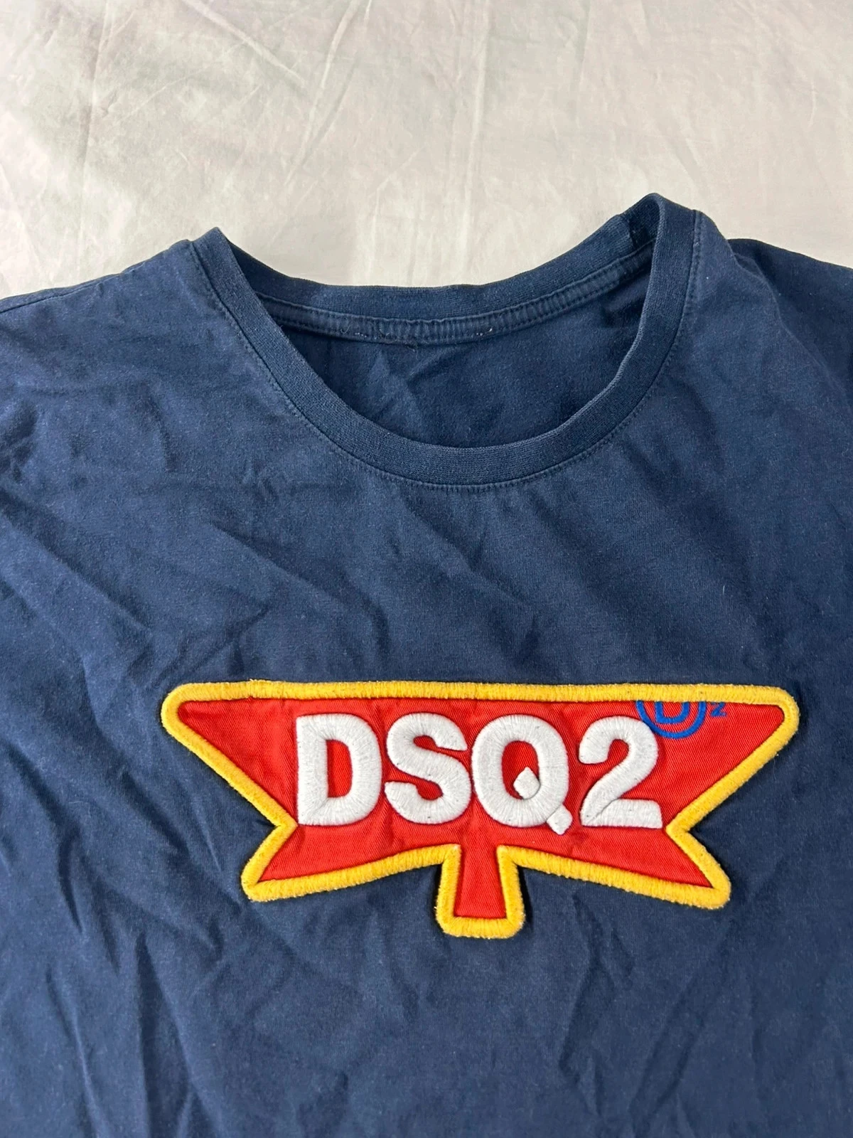 Navy Blue Vintage Pattern Disquared DSQ2 T-shirt - Size M – photo 4